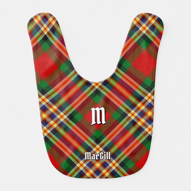 Clan MacGill Tartan Baby Bib (Front)