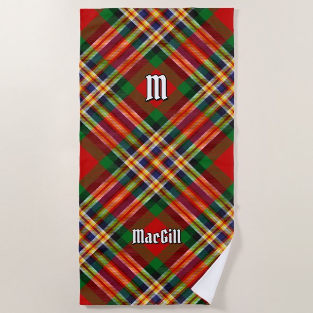 Clan MacGill Tartan Beach Towel (Front)
