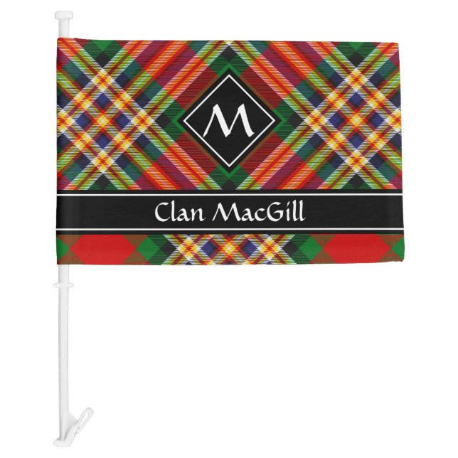 Clan MacGill Tartan Car Flag (Front)