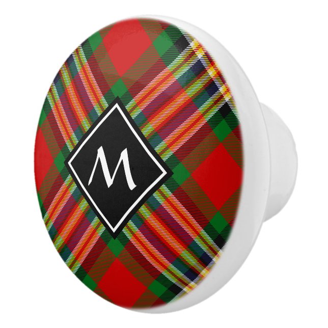 Clan MacGill Tartan Ceramic Knob (Right)