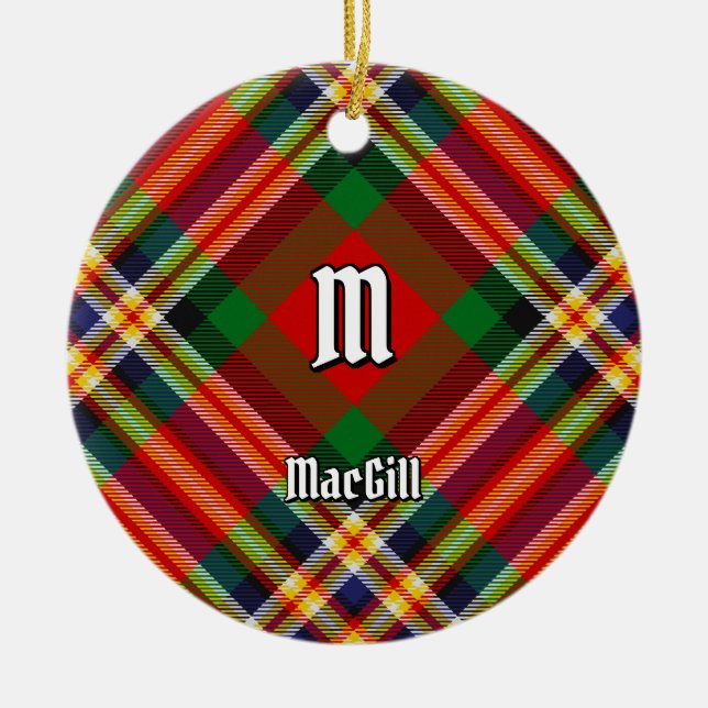 Clan MacGill Tartan Ceramic Ornament (Front)