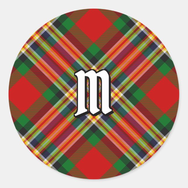 Clan MacGill Tartan Classic Round Sticker (Front)