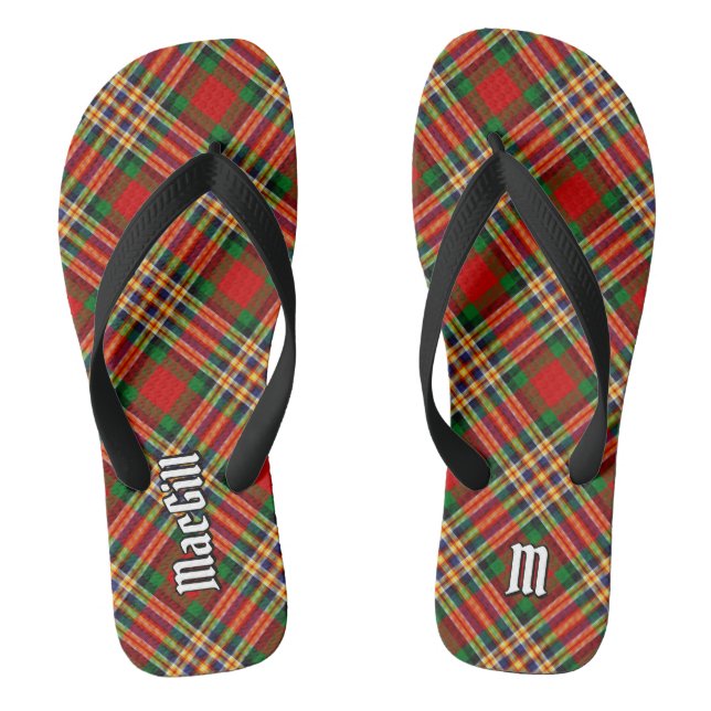 Clan MacGill Tartan Flip Flops (Footbed)