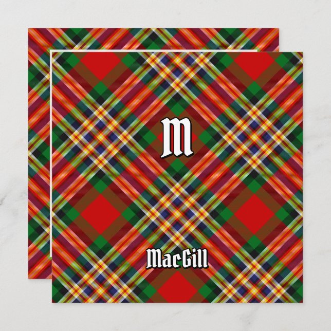 Clan MacGill Tartan Invitation (Front/Back)