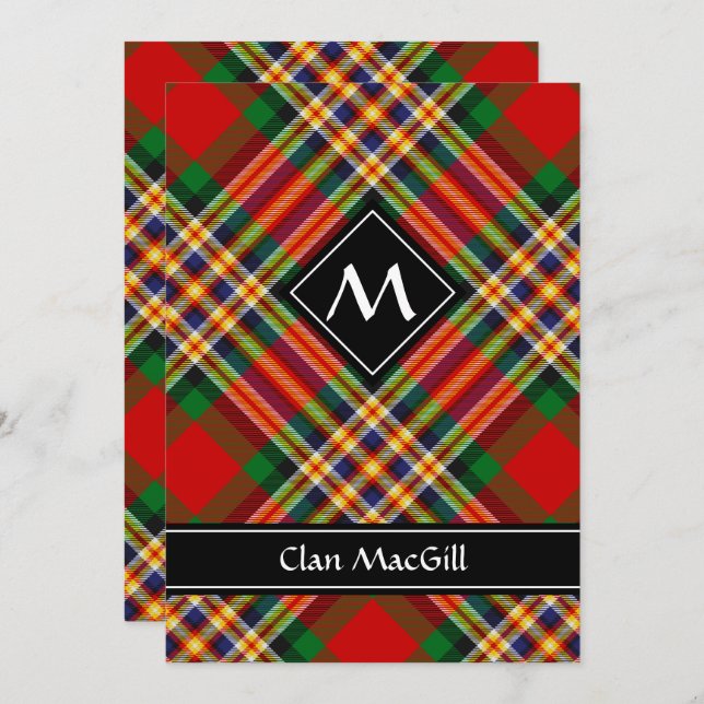 Clan MacGill Tartan Invitation (Front/Back)