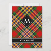 Clan MacGill Tartan Invitation (Front)