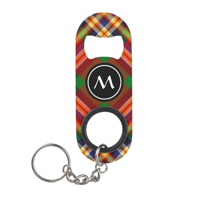 Clan MacGill Tartan Keychain Bottle Opener (Front)