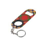 Clan MacGill Tartan Keychain Bottle Opener (Back Angled)