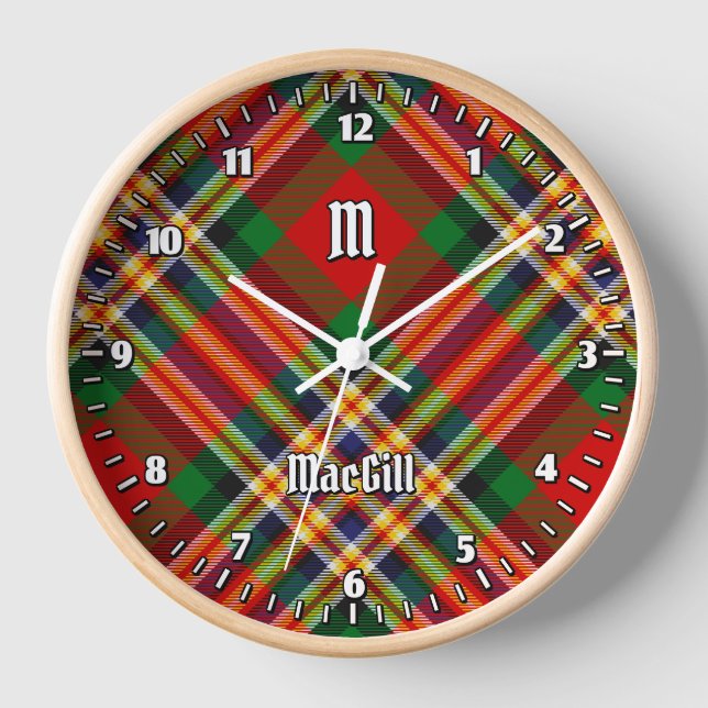 Clan MacGill Tartan Large Clock (Front)