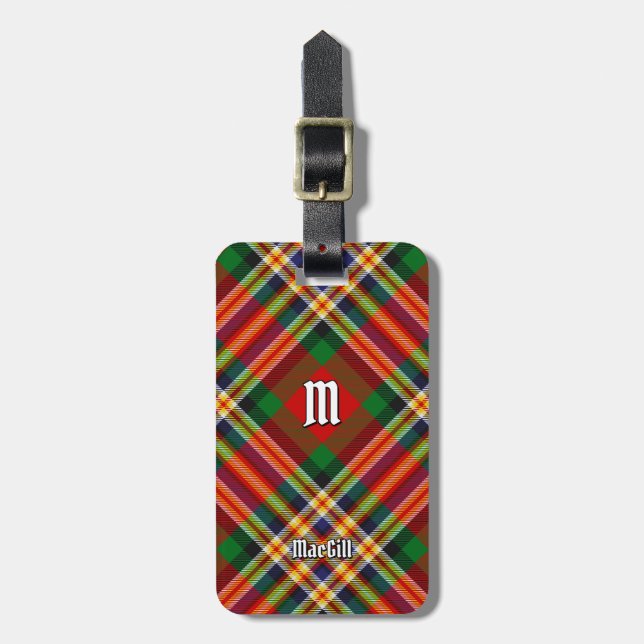 Clan MacGill Tartan Luggage Tag (Front Vertical)