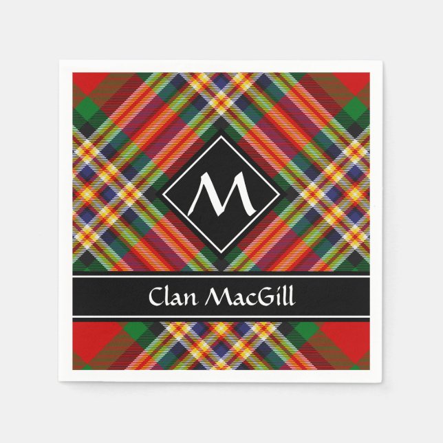 Clan MacGill Tartan Napkins (Front)