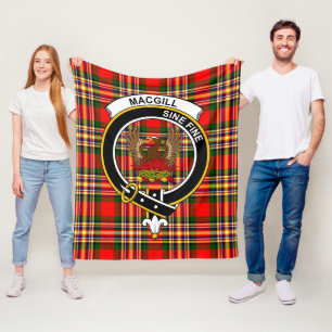 Clan MacGill Tartan Plaid Fleece Blanket
