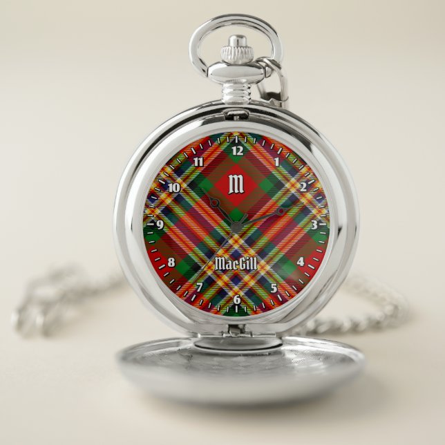 Clan MacGill Tartan Pocket Watch (Inside)