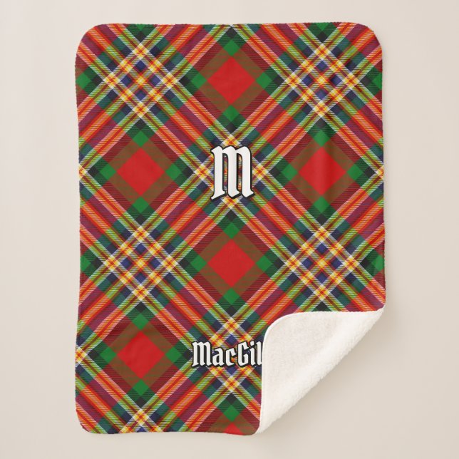 Clan MacGill Tartan Sherpa Blanket (Front)