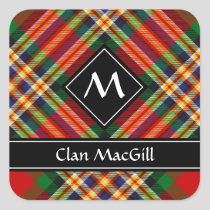 Clan MacGill Tartan Square Sticker