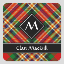 Clan MacGill Tartan Square Sticker