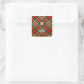 Clan MacGill Tartan Square Sticker (Bag)