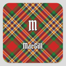 Clan MacGill Tartan Square Sticker