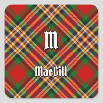 Clan MacGill Tartan Square Sticker