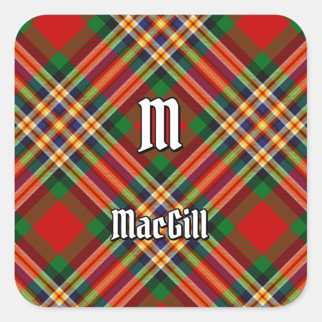 Clan MacGill Tartan Square Sticker (Front)