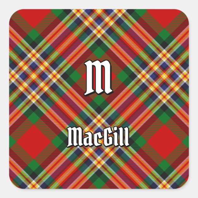 Clan MacGill Tartan Square Sticker (Front)