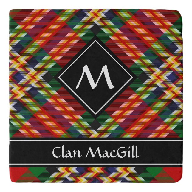 Clan MacGill Tartan Trivet (Front)