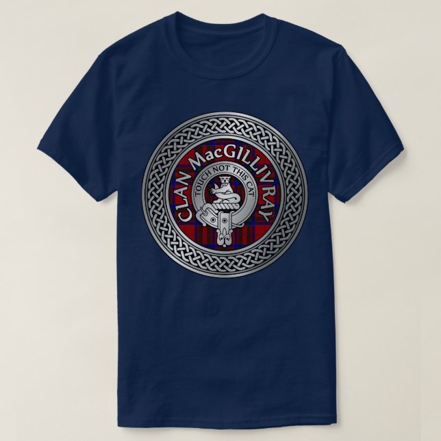 Clan MacGillivray Crest Tartan Knot T-Shirt (Design Front)