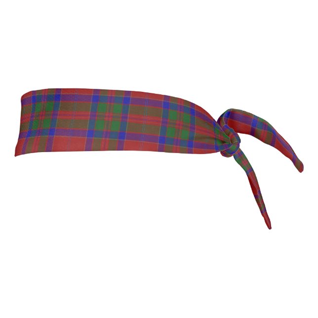 Clan MacGillivray Scottish Red Blue Green Tartan Tie Headband (Rotate 90)