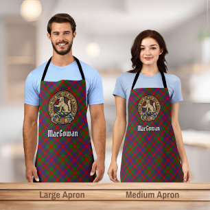 Clan MacGowan Crest over Tartan Apron