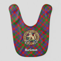 Clan MacGowan Crest over Tartan Baby Bib