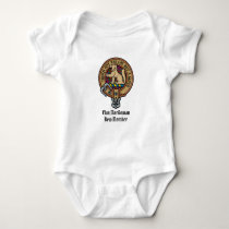 Clan MacGowan Crest over Tartan Baby Bodysuit
