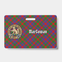 Clan MacGowan Crest over Tartan Badge