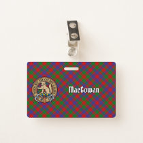 Clan MacGowan Crest over Tartan Badge
