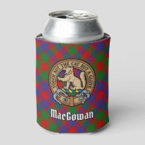 Clan MacGowan Crest over Tartan Can Cooler