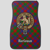 Clan MacGowan Crest over Tartan Car Floor Mat