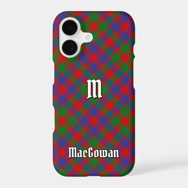 Clan MacGowan Crest over Tartan Case-Mate iPhone Case (Back)