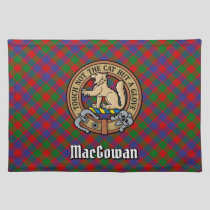 Clan MacGowan Crest over Tartan Cloth Placemat
