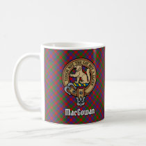 Clan MacGowan Crest over Tartan Coffee Mug