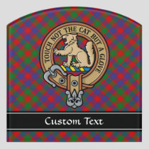 Clan MacGowan Crest over Tartan Door Sign