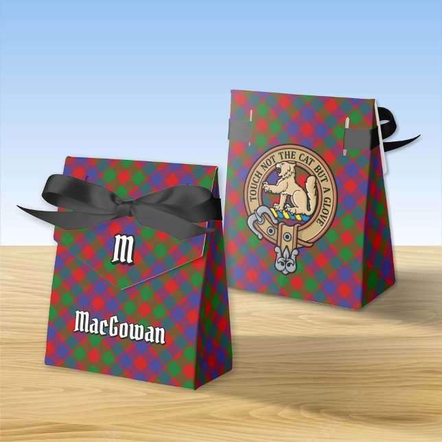 Clan MacGowan Crest over Tartan Favor Boxes (Creator Uploaded)