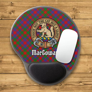 Clan MacGowan Crest over Tartan Gel Mouse Pad