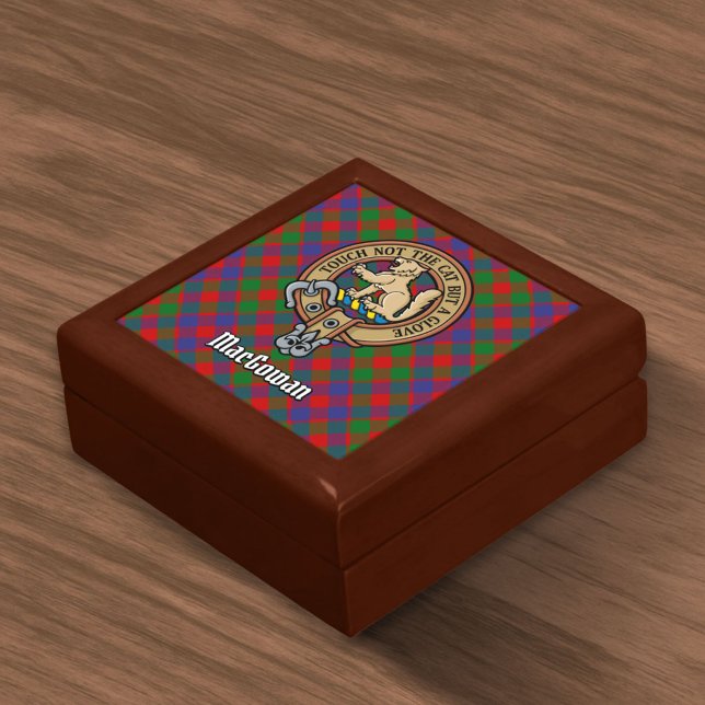 Clan MacGowan Crest over Tartan Gift Box (Creator Uploaded)