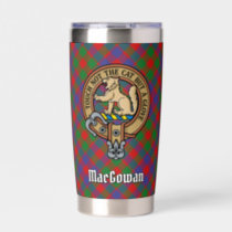 Clan MacGowan Crest over Tartan Insulated Tumbler