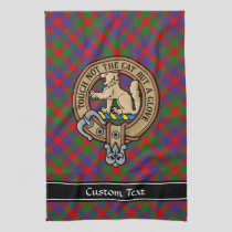 Clan MacGowan Crest over Tartan Kitchen Towel