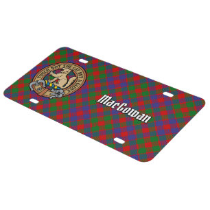 Clan MacGowan Crest over Tartan License Plate