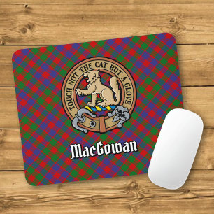 Clan MacGowan Crest over Tartan Mouse Pad