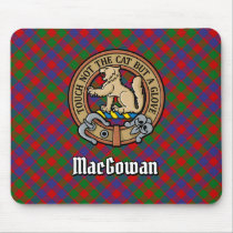 Clan MacGowan Crest over Tartan Mouse Pad