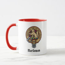 Clan MacGowan Crest over Tartan Mug
