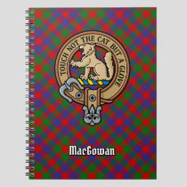 Clan MacGowan Crest over Tartan Notebook