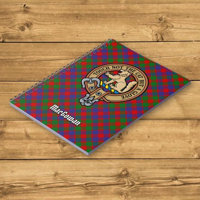 Clan MacGowan Crest over Tartan Notebook (Creator Uploaded)